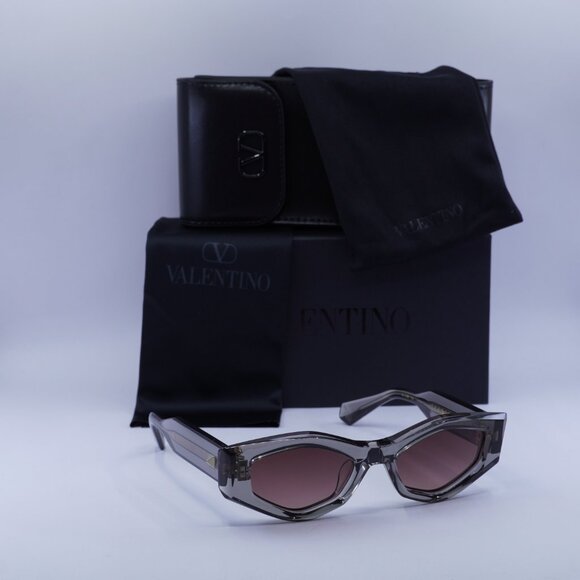 Valentino V-TRE VLS-101C Cat Eye Sunglasses - Translucent Grey main image 7